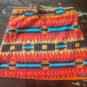 Vibrant Patterned Fleece Skirt  Womens Medium